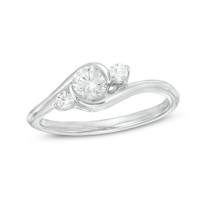 Three stone shop bypass ring