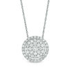 Thumbnail Image 1 of 1/2 CT. T.W. Diamond Triple Frame Pendant in 10K White Gold