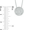 Thumbnail Image 2 of 1/2 CT. T.W. Diamond Triple Frame Pendant in 10K White Gold