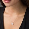 Thumbnail Image 2 of 1/2 CT. T.W. Pear-Shaped Multi-Diamond Frame Teardrop Pendant in 10K White Gold