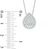 Thumbnail Image 3 of 1/2 CT. T.W. Pear-Shaped Multi-Diamond Frame Teardrop Pendant in 10K White Gold