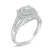 Thumbnail Image 3 of 1/2 CT. T.W. Diamond Cushion Frame Split Shank Ring in 10K White Gold