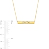 Thumbnail Image 3 of Made in Italy Sideways Bar Phrases Pendant in 14K Gold - 17"