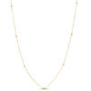 Thumbnail Image 1 of Made in Italy Triple Bead Station Necklace in 14K Gold - 16"