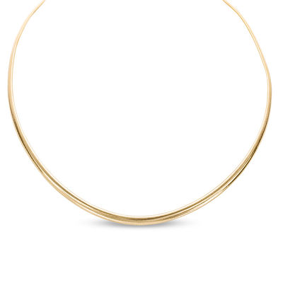 14kt gold omega necklace