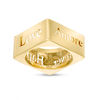 Thumbnail Image 0 of Made in Italy 10.0mm Square Ring in 14K Gold - Size 7