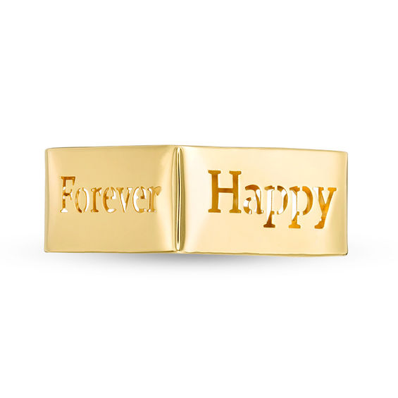 Made in Italy 10.0mm Square Ring in 14K Gold - Size 7