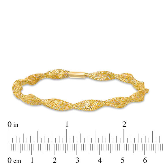 Made in Italy 5.0mm Mesh Stretch Bracelet in 14K Gold