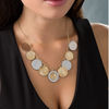Thumbnail Image 2 of Made in Italy Bronze and Stainless Steel Lire Coins Necklace in 14K Gold