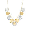 Thumbnail Image 4 of Made in Italy Bronze and Stainless Steel Lire Coins Necklace in 14K Gold