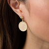 Thumbnail Image 1 of Made in Italy Bronze Lire Coin Drop Earrings in 14K Gold