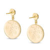 Thumbnail Image 2 of Made in Italy Bronze Lire Coin Drop Earrings in 14K Gold