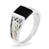 Thumbnail Image 1 of Black Hills Gold Men's Rectangular Onyx Ring in Sterling Silver