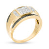 Men's 5/8 CT T.W. Composite Enhanced Black and White Diamond Square Ring in 10K Gold