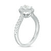 Thumbnail Image 2 of Love's Destiny by Zales 1 CT. T.W. Certified Oval Diamond Frame Engagement Ring in 14K White Gold (I/SI2)