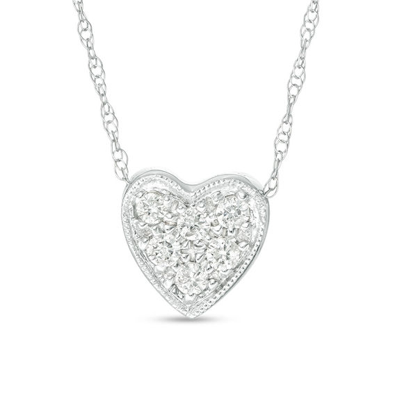 Zales 1 6 Ct T W Composite Diamond Heart Vintage Style Pendant In 10k White Gold Dailymail - Zales Diamond Heart Pendant Necklace Zales 1 6 Ct T W Composite Diamond Heart Vintage Style Pendant In 10k White Gold Dailymail - Zales Diamond Heart Pendant Necklace