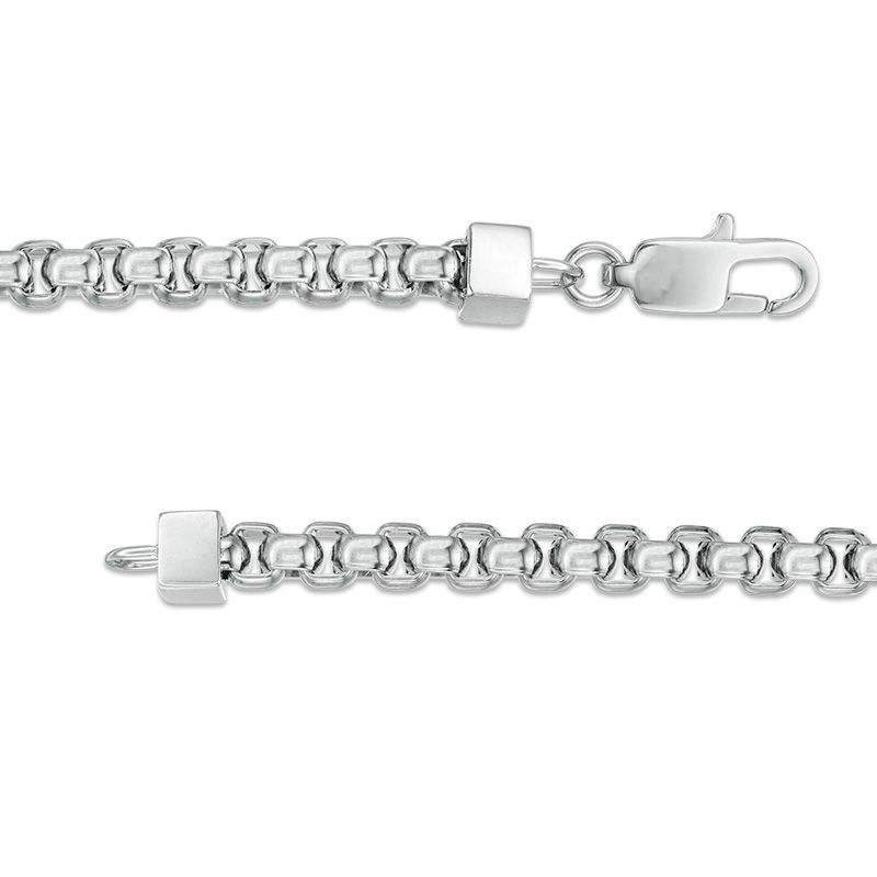 Main Image 3 of Multi-Finish ID Bracelet in Stainless Steel and Black and Blue IP - 8.5"
