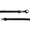 Thumbnail Image 2 of Men's 3.25mm Franco Snake Chain Necklace in Stainless Steel with Black IP - 24"