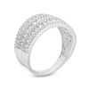 Thumbnail Image 2 of 1-1/4 CT. T.W. Diamond Alternating Multi-Row Ring in 10K White Gold