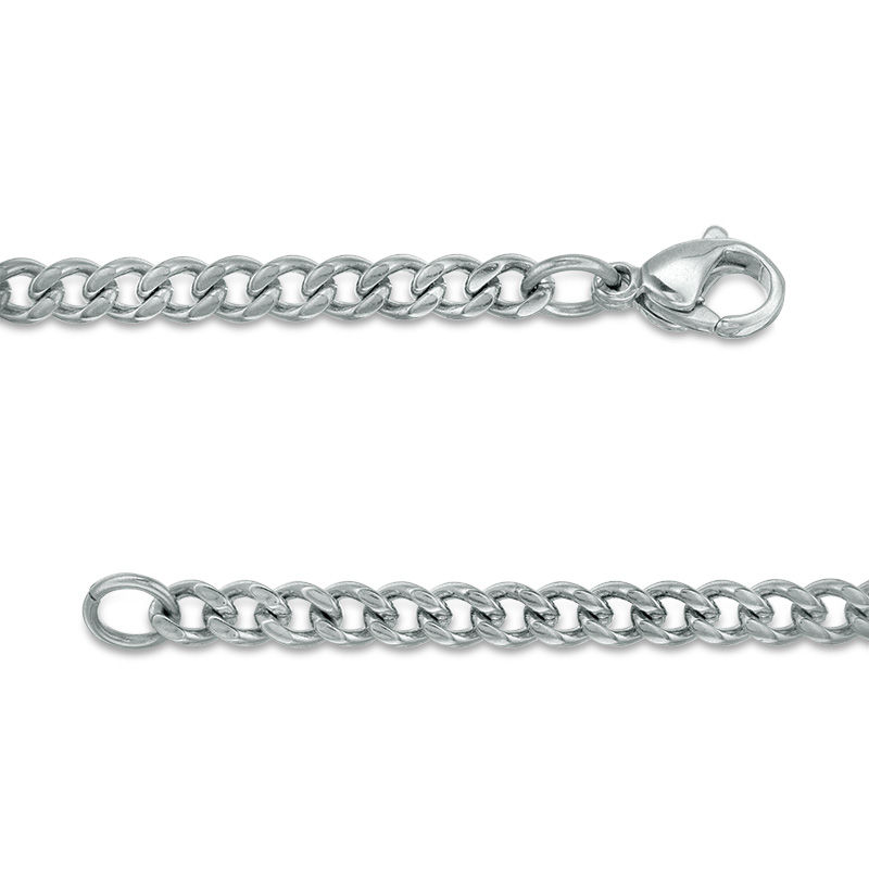 Main Image 2 of Men's Multi-Finish Dog Tag Pendant in Stainless Steel and Black and Blue IP - 24"