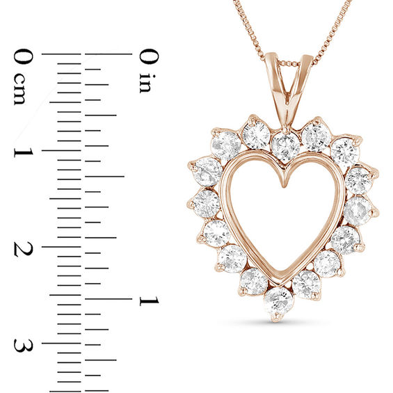 1-1/2 CT. T.w. Diamond Heart Pendant in 14K Rose Gold (I/I1)