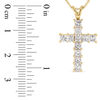 Thumbnail Image 2 of 1-1/2 CT. T.W. Princess-Cut Diamond Cross Pendant in 14K Gold (H/SI1)