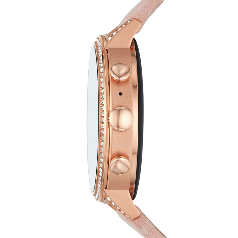 Ladies' Fossil Q Venture HR Crystal Accent Rose-Tone Strap Gen 4 Smart ...