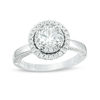 Thumbnail Image 1 of Vera Wang Love Collection 1-1/2 CT. T.W. Certified Diamond Double Frame Engagement Ring in 14K White Gold (I/SI2)