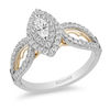 Thumbnail Image 1 of Enchanted Disney Jasmine 3/4 CT. T.W. Marquise Diamond Double Frame Engagement Ring in 14K Two-Tone Gold