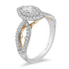 Thumbnail Image 2 of Enchanted Disney Jasmine 3/4 CT. T.W. Marquise Diamond Double Frame Engagement Ring in 14K Two-Tone Gold