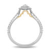 Thumbnail Image 3 of Enchanted Disney Jasmine 3/4 CT. T.W. Marquise Diamond Double Frame Engagement Ring in 14K Two-Tone Gold