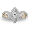 Thumbnail Image 4 of Enchanted Disney Jasmine 3/4 CT. T.W. Marquise Diamond Double Frame Engagement Ring in 14K Two-Tone Gold