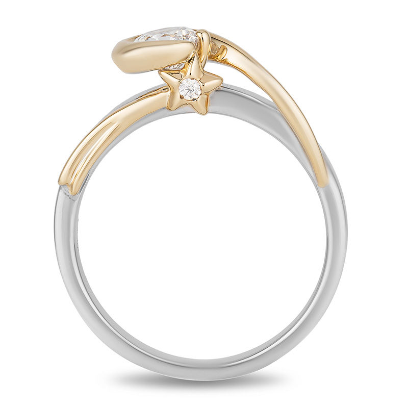 Main Image 3 of Enchanted Disney Villains Hook 1/2 CT. T.W. Diamond Solitaire Engagement Ring in 14K Two-Tone Gold