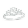 Thumbnail Image 0 of 2 CT. T.W. Certified Oval Diamond Past Present Future® Engagement Ring in 14K White Gold (I/I1)