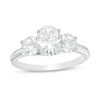 Thumbnail Image 1 of 2 CT. T.W. Certified Oval Diamond Past Present Future® Engagement Ring in 14K White Gold (I/I1)