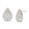 Thumbnail Image 1 of 1 CT. T.W. Composite Diamond Teardrop Frame Stud Earrings in 10K Rose Gold