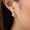 Thumbnail Image 2 of 1 CT. T.W. Composite Diamond Teardrop Frame Stud Earrings in 10K Rose Gold