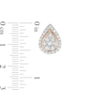 Thumbnail Image 3 of 1 CT. T.W. Composite Diamond Teardrop Frame Stud Earrings in 10K Rose Gold