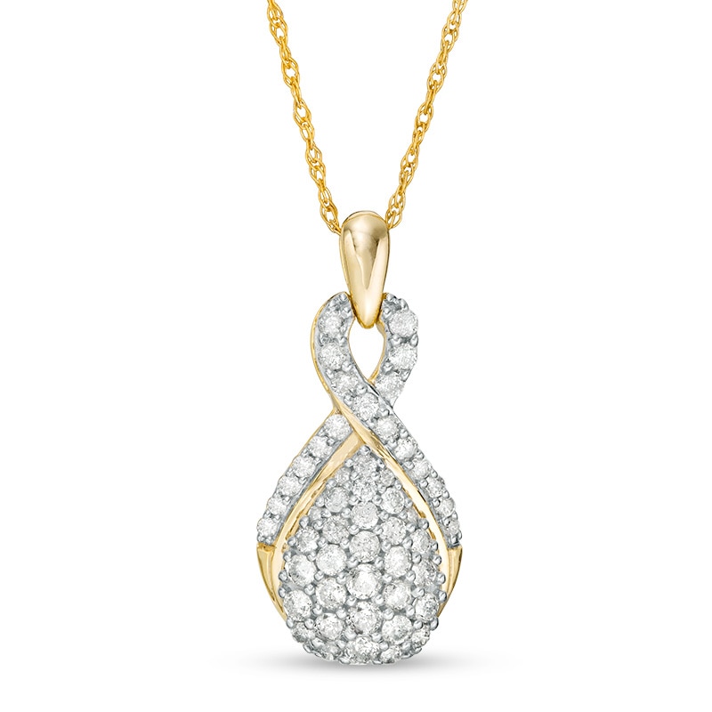 Main Image 1 of 1 CT. T.W. Composite Diamond Teardrop Pendant in 10K Gold