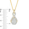 Thumbnail Image 3 of 1 CT. T.W. Composite Diamond Teardrop Pendant in 10K Gold