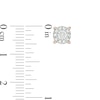Thumbnail Image 2 of 1/4 CT. T.W. Diamond Frame Stud Earrings in 10K Rose Gold