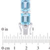 Thumbnail Image 3 of Emerald-Cut Sky Blue Topaz Line Bracelet in Sterling Silver - 7.25"