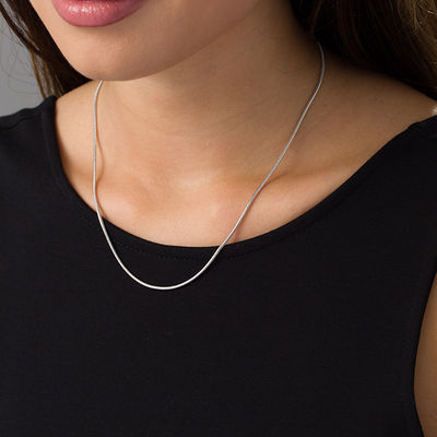 Snake Chain Necklace in 14K White Gold 