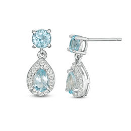 Blue diamond earrings zales deals