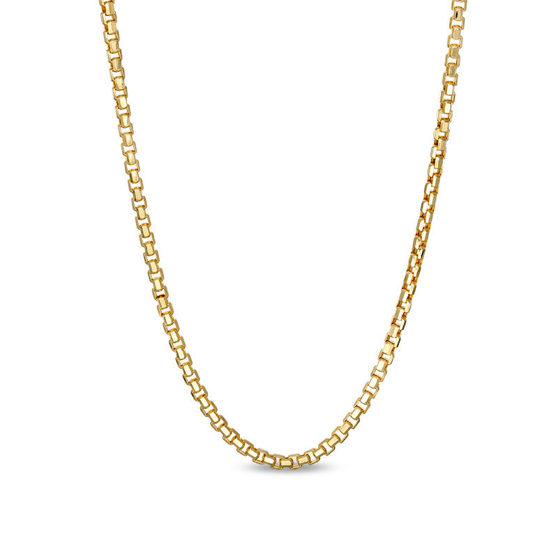 Ladies' 2.45mm Box Chain Necklace in 14K Gold - 20"