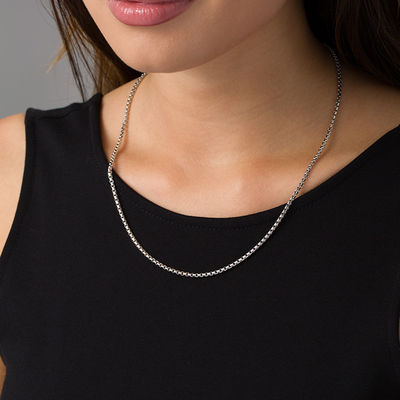 Ladies' 2.45mm wide Box Chain Necklace 