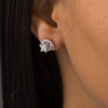 Thumbnail Image 2 of 1/6 CT. T.W. Diamond Swirl Frame Earring Jackets in 14K White Gold