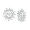 Thumbnail Image 0 of 1 CT. T.W. Diamond Sunburst Frame Earring Jackets in 14K White Gold