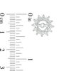 Thumbnail Image 3 of 1 CT. T.W. Diamond Sunburst Frame Earring Jackets in 14K White Gold