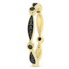 1/4 CT. T.W. Black Diamond Alternating Marquise and Round Vintage-Style Stackable Band in 10K Gold